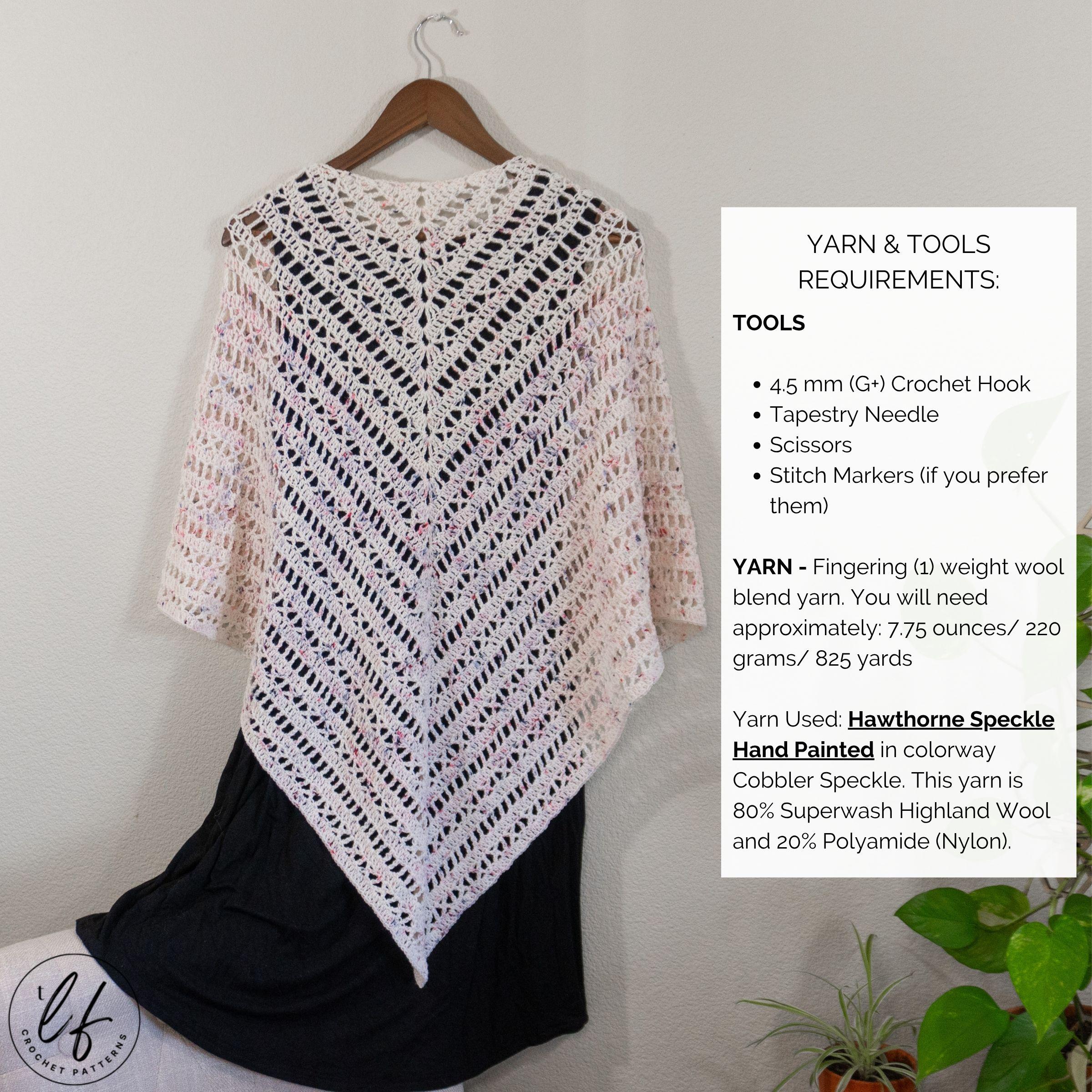 Crochet Triangle Shawl Pattern PDF, Crochet Lace Shawl Pattern, Crochet ...