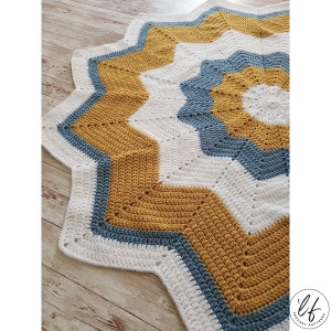 Star Baby Blanket Crochet Pattern PDF Crochet Baby Blanket Pattern 12 Point Star Crochet Pattern image 5