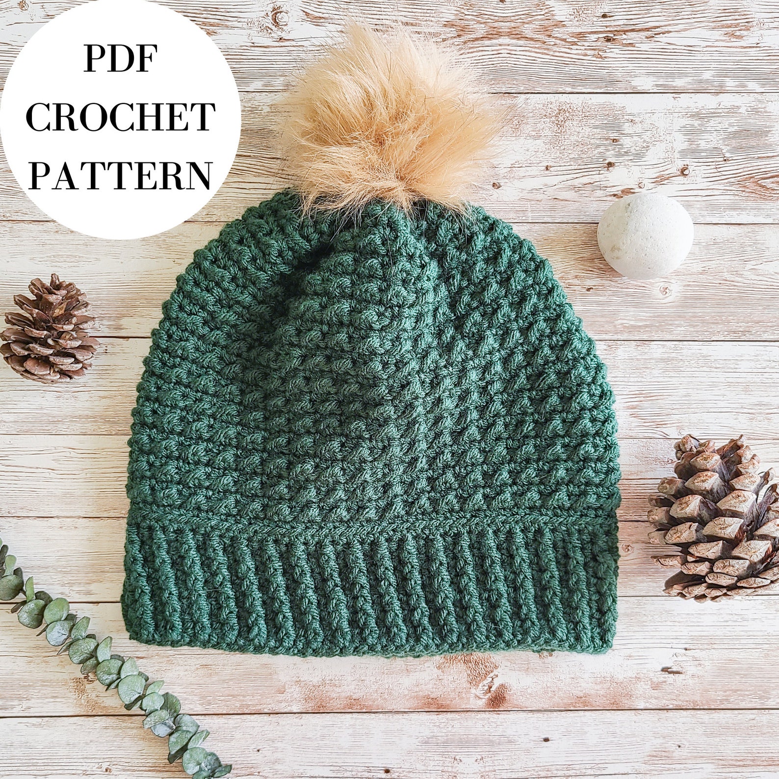 Crochet Beanie Pattern PDF Crochet Hat Pattern Crochet - Etsy
