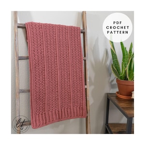 Crochet Blanket Pattern PDF, Easy Crochet Blanket Pattern, Crochet Baby Blanket to Crochet Throw Blanket - 4 Sizes and Easy to Customize