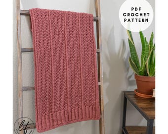 Crochet Blanket Pattern PDF, Easy Crochet Blanket Pattern, Crochet Baby Blanket to Crochet Throw Blanket - 4 Sizes and Easy to Customize