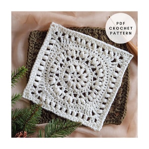 Crochet Square Pattern PDF, Crochet Square Patterns, Crochet Afghan Square, Crochet Blanket Square