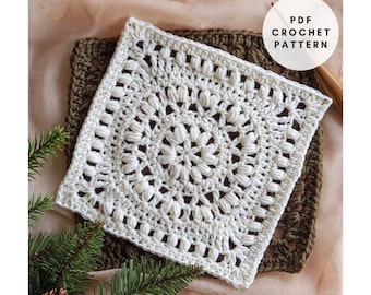 Crochet Square Pattern PDF, Crochet Square Patterns, Crochet Afghan Square, Crochet Blanket Square
