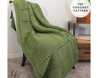 Crochet Throw Blanket PDF Pattern, Crochet Blanket Pattern, Crochet Afghan, Crochet Throw Blanket Pattern