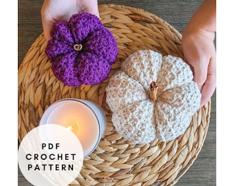 Crochet Pumpkin PATTERN, Rustic Crochet Pumpkin Pattern, Farmhouse Crochet Pumpkin Pattern, Fall Crochet Pumpkin Pattern, Crochet Fall Decor