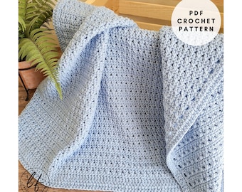 Crossed Double Crochet Baby Blanket Pattern PDF | Crochet Baby Blanket Pattern | Easy Baby Blanket Crochet Pattern