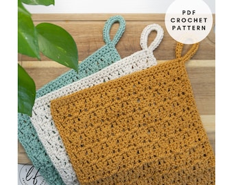 Easy Crochet Hand Towel Pattern PDF, Kitchen or Bathroom Practical Decor