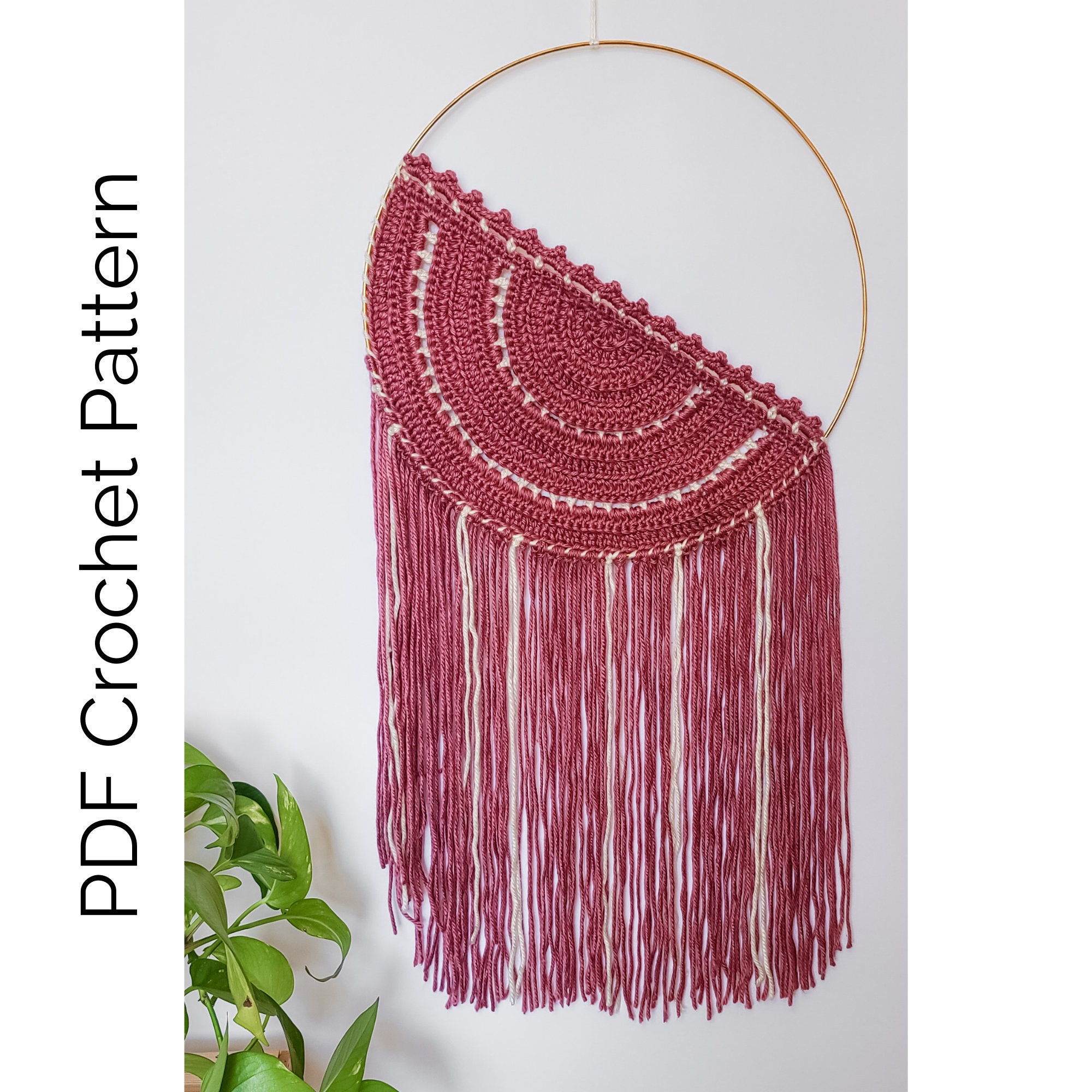 Crochet Wall Hanging Pattern PDF, Crochet Wall Decor Pattern, Crochet ...