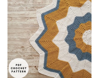 Star Baby Blanket Crochet Pattern PDF | Crochet Baby Blanket Pattern | 12 Point Star Crochet Pattern