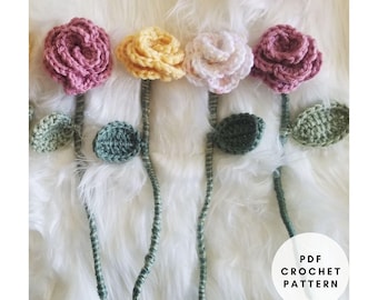 Easy Crochet Rose Pattern, Use scrap yarn to make pretty crochet flowers for spring
