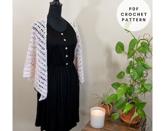 Lace Triangle Shawl Crochet Pattern PDF, Summer Boho Wrap (Digital Download)