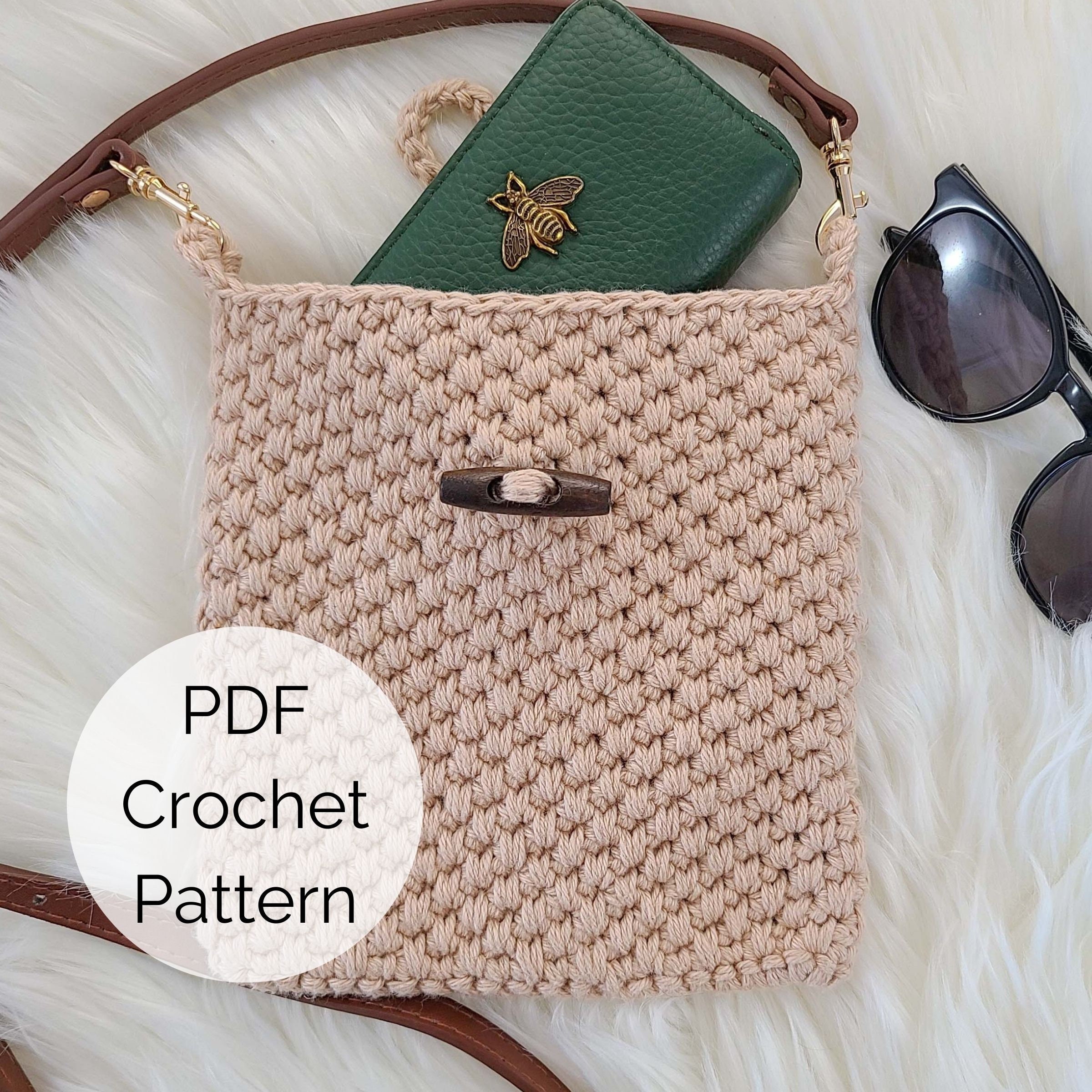 Crochet Crossbody Bag Pattern PDF Small Crochet Bag Crochet Etsy