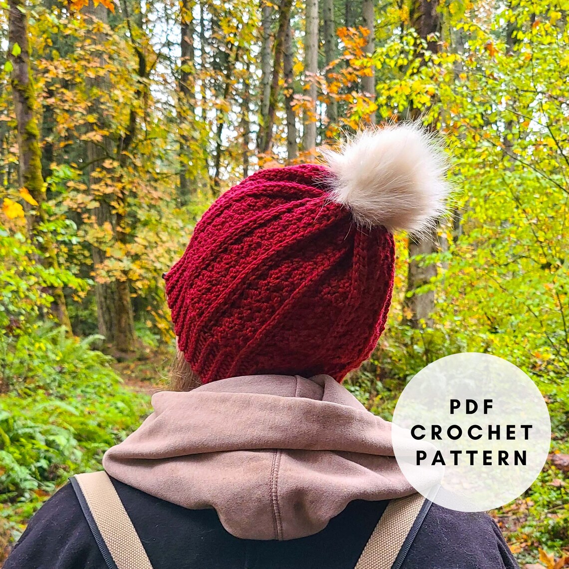 Crochet Beanie Hat Pattern PDF, Crochet Winter Hat Pattern, Crochet ...