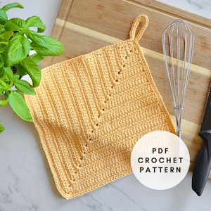 Crochet Kitchen Towel Pattern PDF, Crochet Dish Towel, Crochet Dishcloth