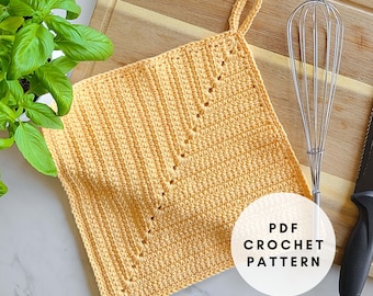 Crochet Kitchen Towel Pattern PDF, Crochet Dish Towel, Crochet Dishcloth