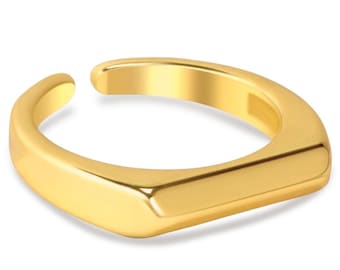 Gold Bar Ring: 10k Yellow, White, Rose Gold 2.55 grams