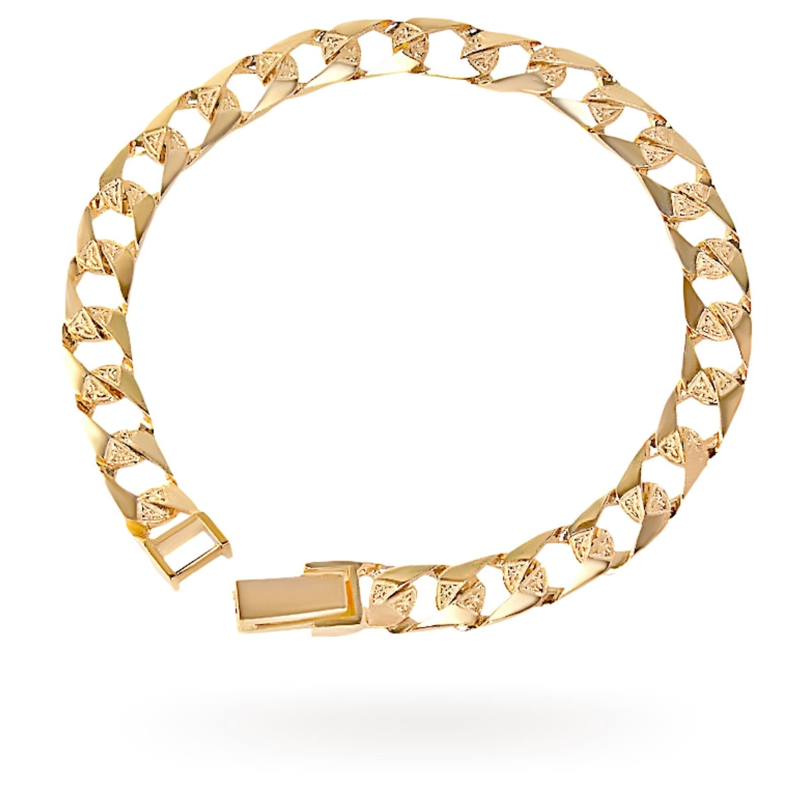 Damen Armband massiv Gold Armband 7MM 6585 Etsy