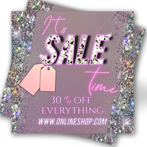 Glitter Frame Flyer, Hair Flyer, Wig Flyer, Instagram template, Instagram Flyer, Flyer, DIY Flyer, Christmas Holiday Beauty Flyer