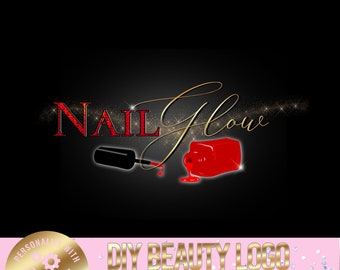 Nails Logo design, Nails logo, DIY Nail Logo, Nail Artist Logo, Beauty Nail logo