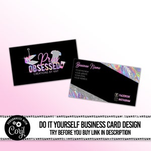 Craft Business Card Design, Crafting bearbeitbare Visitenkarte, T-Shirt Tumbler Maker Visitenkarte, kleine Visitenkarten