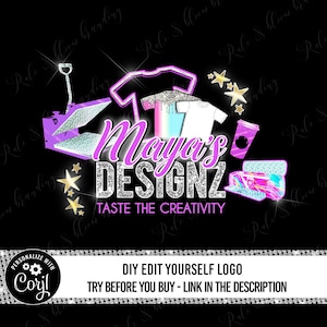 T-shirt Design Logo, Heat Press Logo Template, DIY Cricut Logo, Editable Crafting Logo Design, Premade Business Crafter Logo, Tumblers Logo