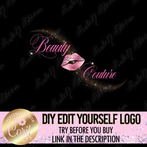 Logo brillant à lèvres, Logo Lipgloss, design logo beauté