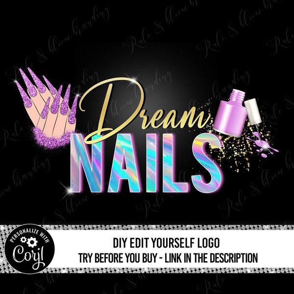 Nail tech Logo, Nail Logo Design, Nails Logo, Diy Logo