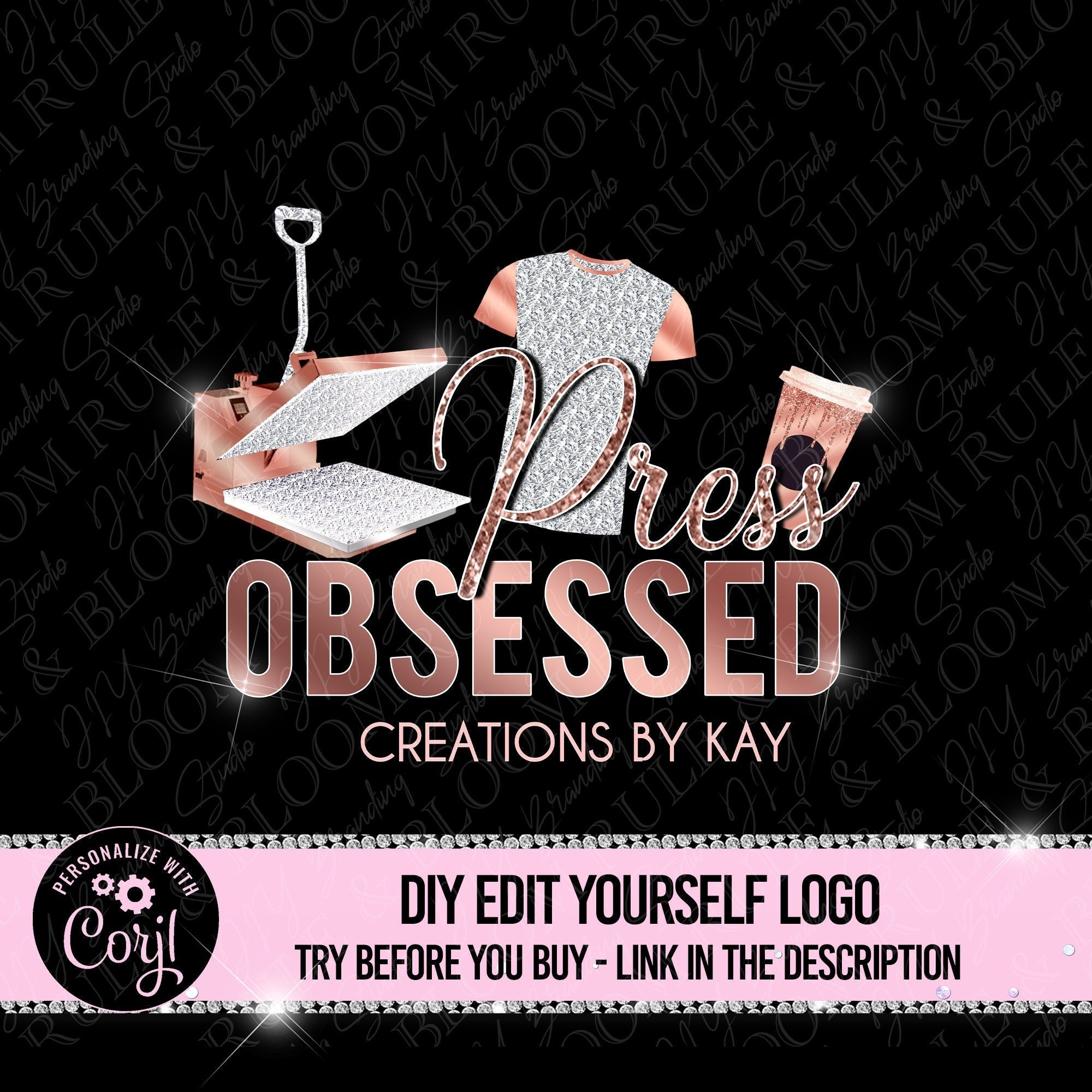 Tshirt Design Logo Heat Press Logo Template DIY Cricut Etsy