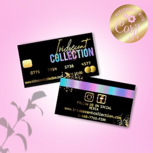 DIY credit card business card, Digital business card template, business card design BIR