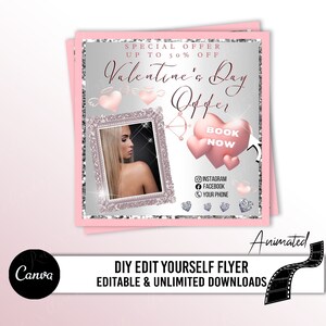 Valentines Day Appointments Flyer, Animated Sale Flyer, Book now  Flyer, Lash Flyer, DIY Appointment Available Flyer, Social Media Template