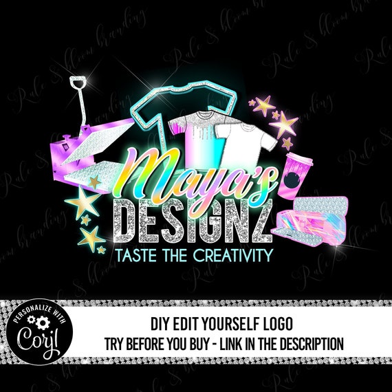 Tshirt Design Logo Heat Press Logo Template DIY Cricut Etsy