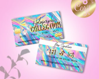 DIY Holographic Business Card Template (Digital Download) DIY Holographic Business Card Template (Digital Download)