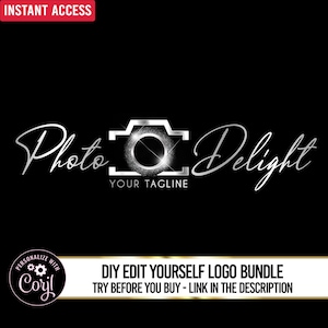 Camera Logo Template: Photography Business Logo (Digital Download)