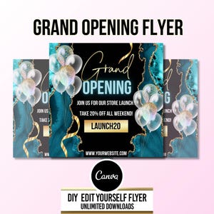 DIY Grand Opening Flyer, Website Launch Flyer, Product Launch, New Product Flyer Canva, grand opening post, Coming Soon Flyer, Launch Flyer