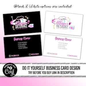 Créations artisanales de cartes de visite, Cartes de visite modifiables pour t-shirt, Petites cartes de visite