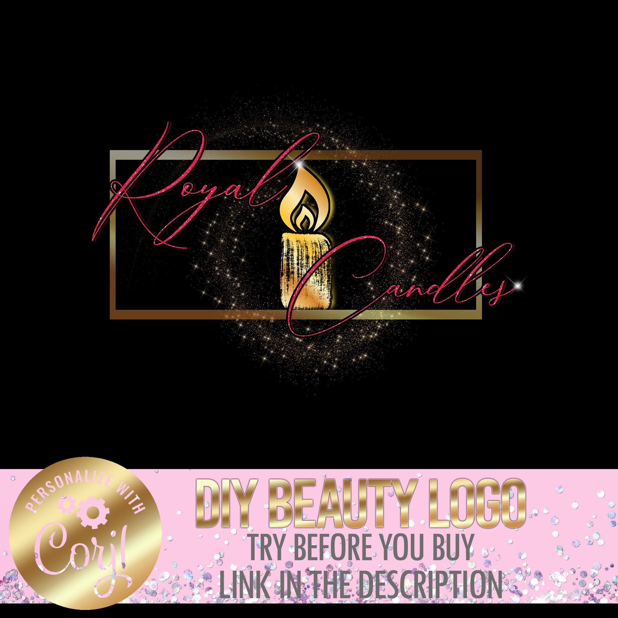 Candle logo design candle logo Etsy