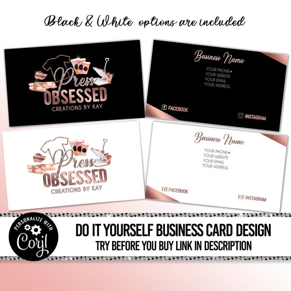 Craft Business Card design, Crafting editable business card, T-shirt Tumbler Maker Business Card, Small Business Cards