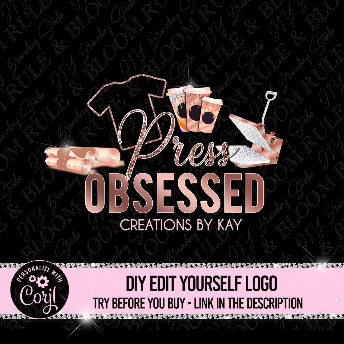 Tshirt Design Logo Heat Press Logo Template DIY Cricut Etsy