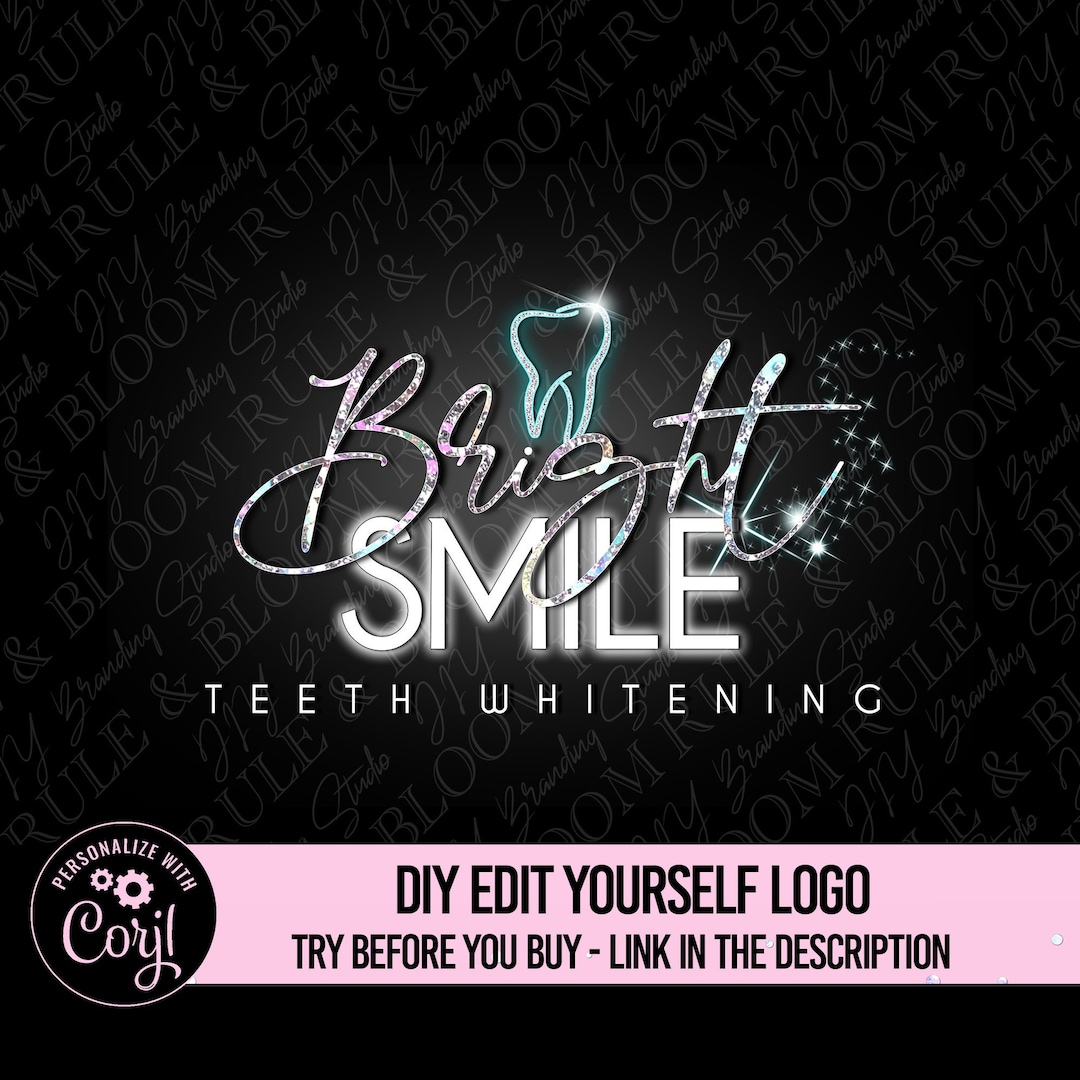 Teeth Whitening Logo, Dental Teeth Whitening Logo Design, Dental Clinic