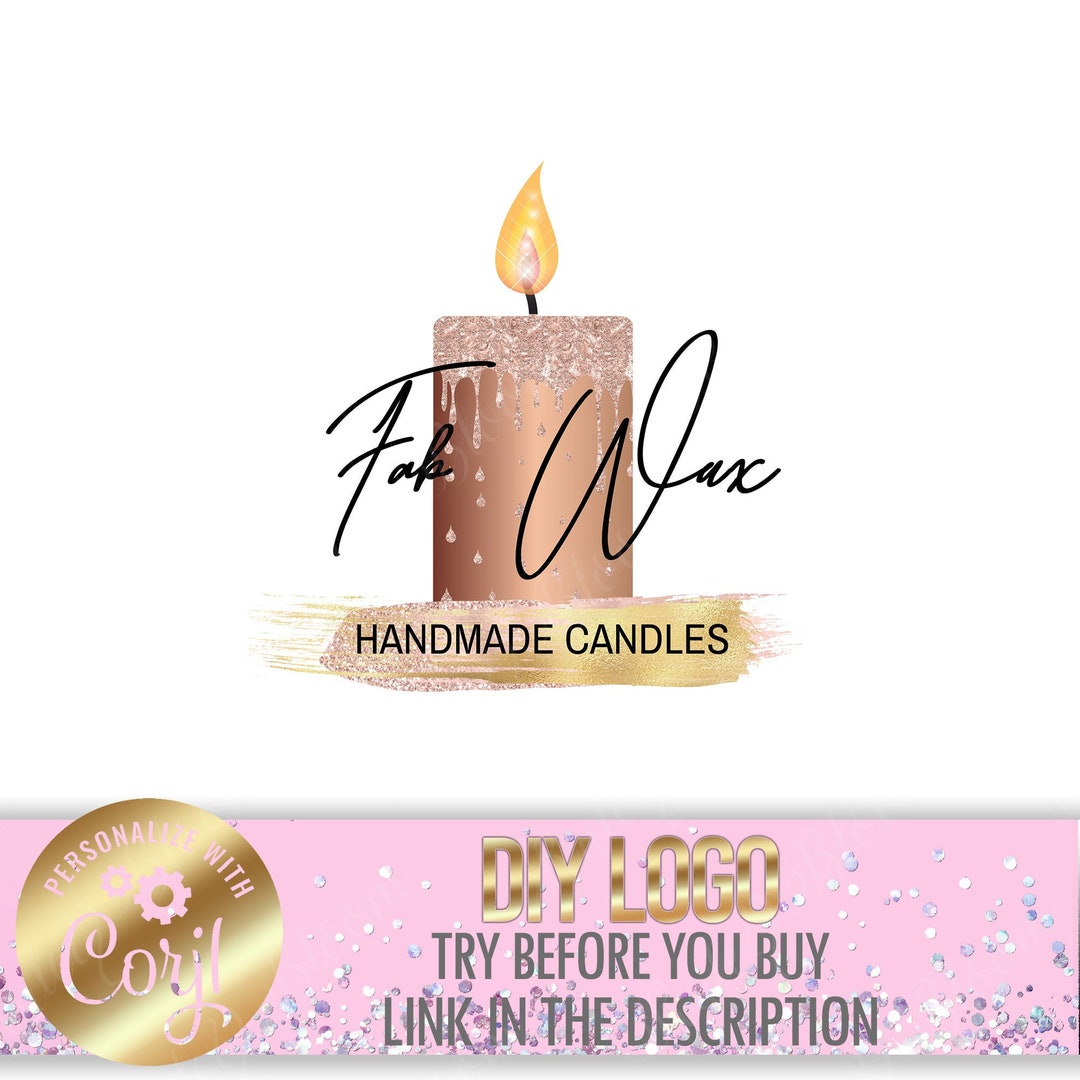Candle Logo Design Etsy