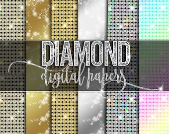 Glitter Diamond Digital Paper,Diamond clipart Overlays,Glam textures,Glitter textures,Shimmer glitter digital paper,Sparkle graphics clipart