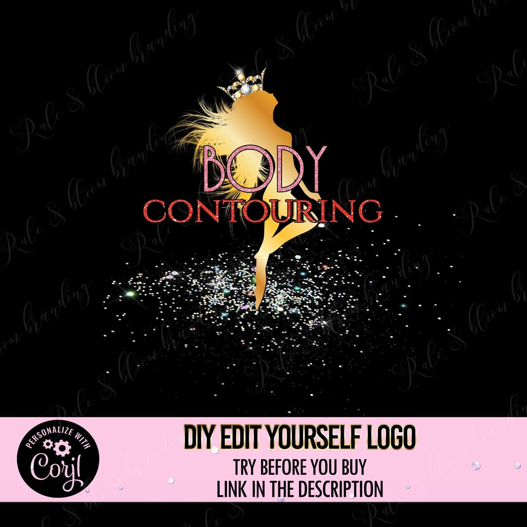 BODY CONTOURING LOGO, Body Sculpting Logo Design, Body Spa Editable
