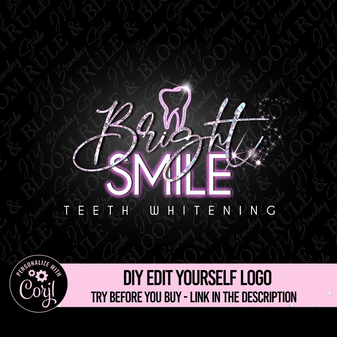 Teeth Whitening Logo, Dental Teeth Whitening Logo Design, Dental Clinic