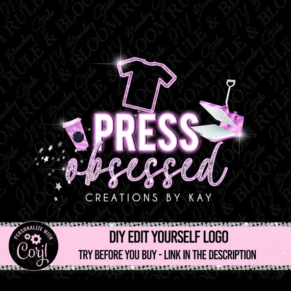 Tshirt Design Logo Heat Press Logo Template DIY Cricut Etsy