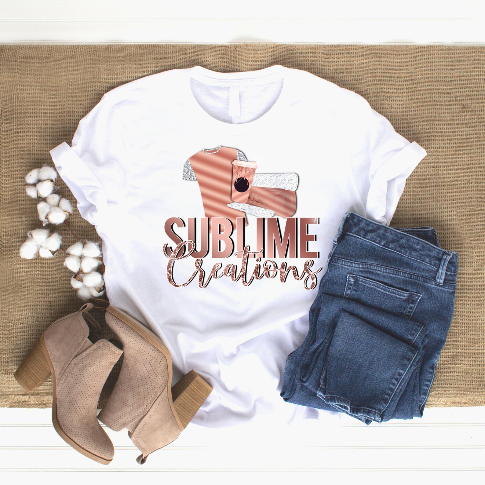 Heat Press Logo Template Cricut Logoeditable Crafting Logo Etsy