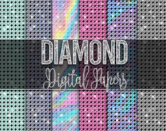 Glitter Diamond Digital Paper,diamond clipart overlays,glam textures,glitter textures,shimmer glitter digital paper,sparkle graphics clipart