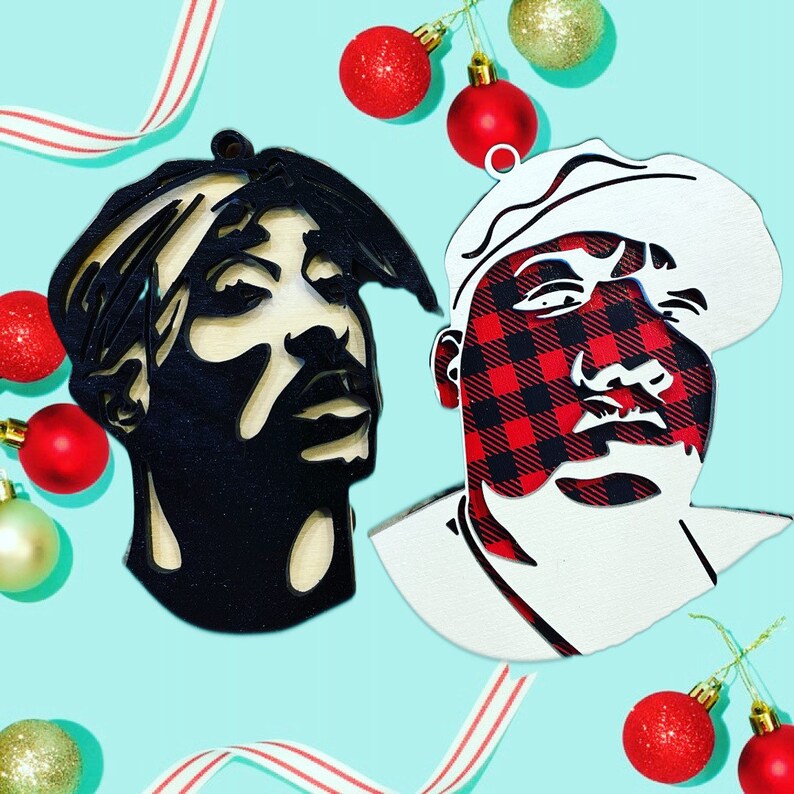 Two Layered Biggie Smalls SVG Ornament, SVG ONLY, Notorious B.I.G