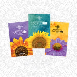 Juego de 3 barajas de abeja sagrada
