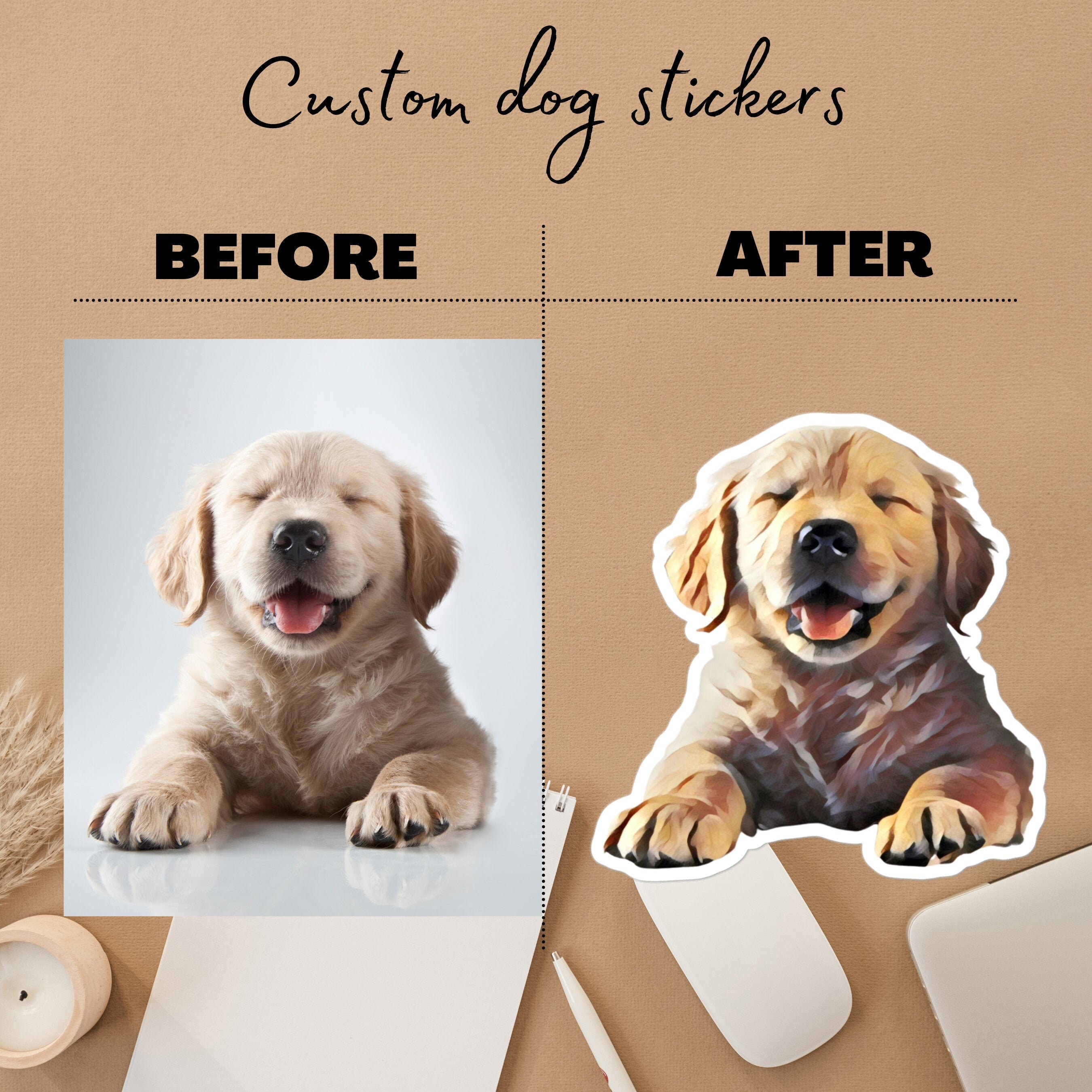 Custom puppy sticker custom dog sticker new puppy gift new Etsy