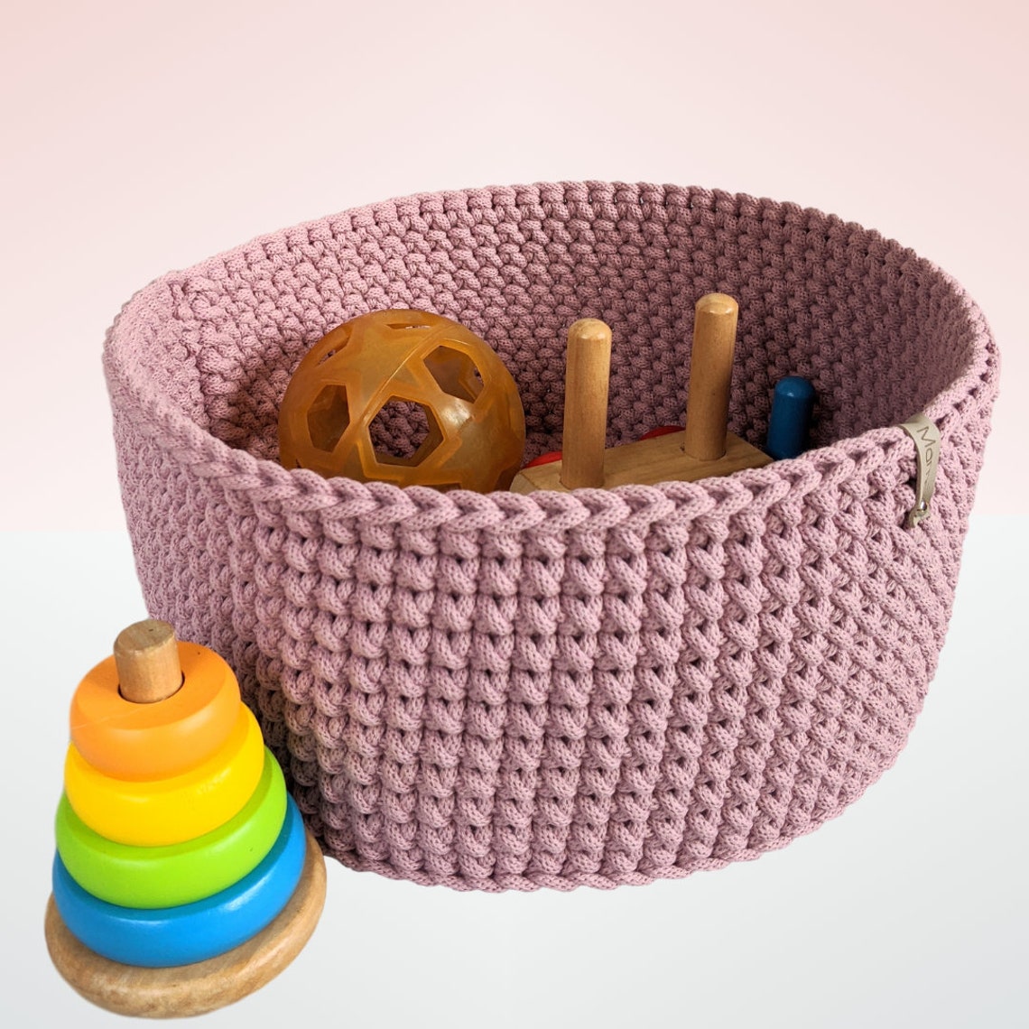 grey toy storage baskets